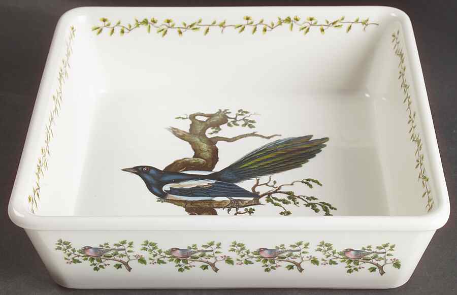 Birds of Britain 9" Square Baker by Portmeirion-1