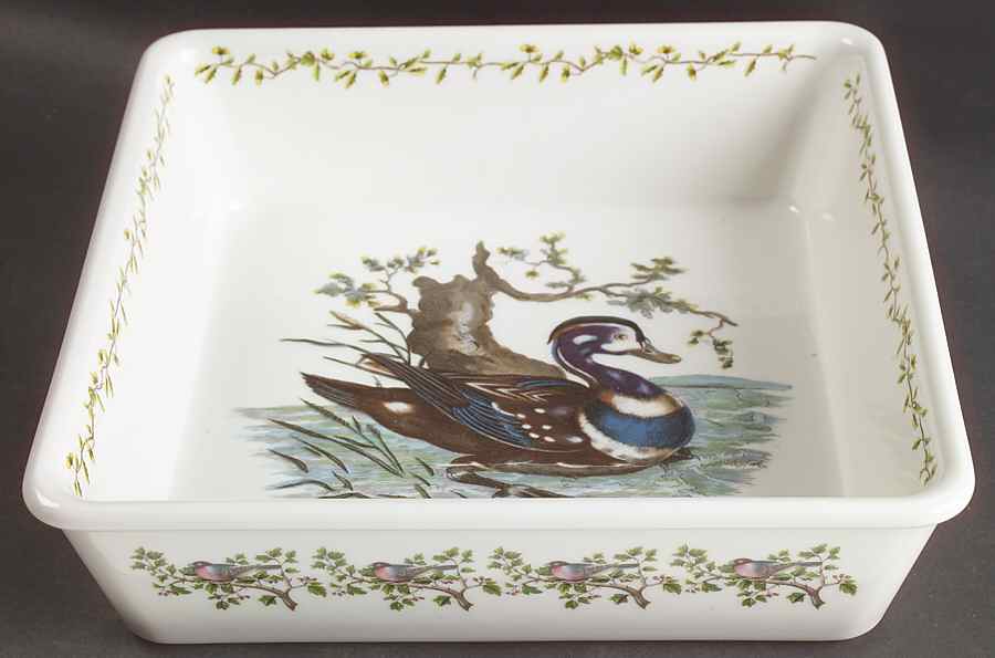 Birds of Britain 9" Square Baker by Portmeirion-1