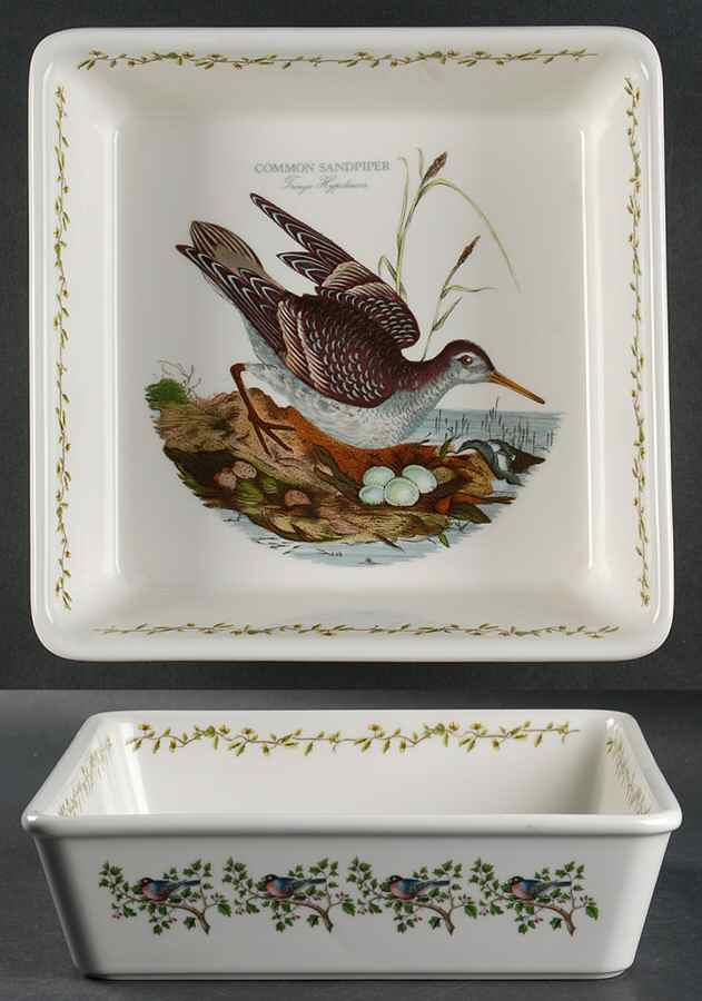 Birds of Britain 9" Square Baker by Portmeirion-1