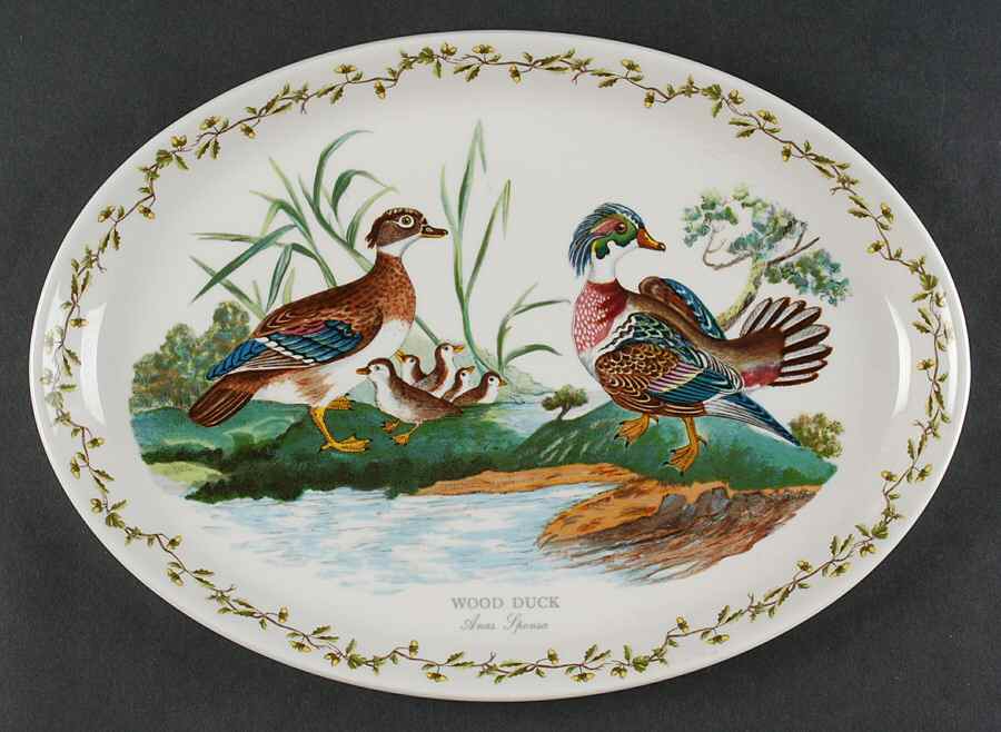 Birds of Britain 13" Oval Steak Platter by Portmeirion-1