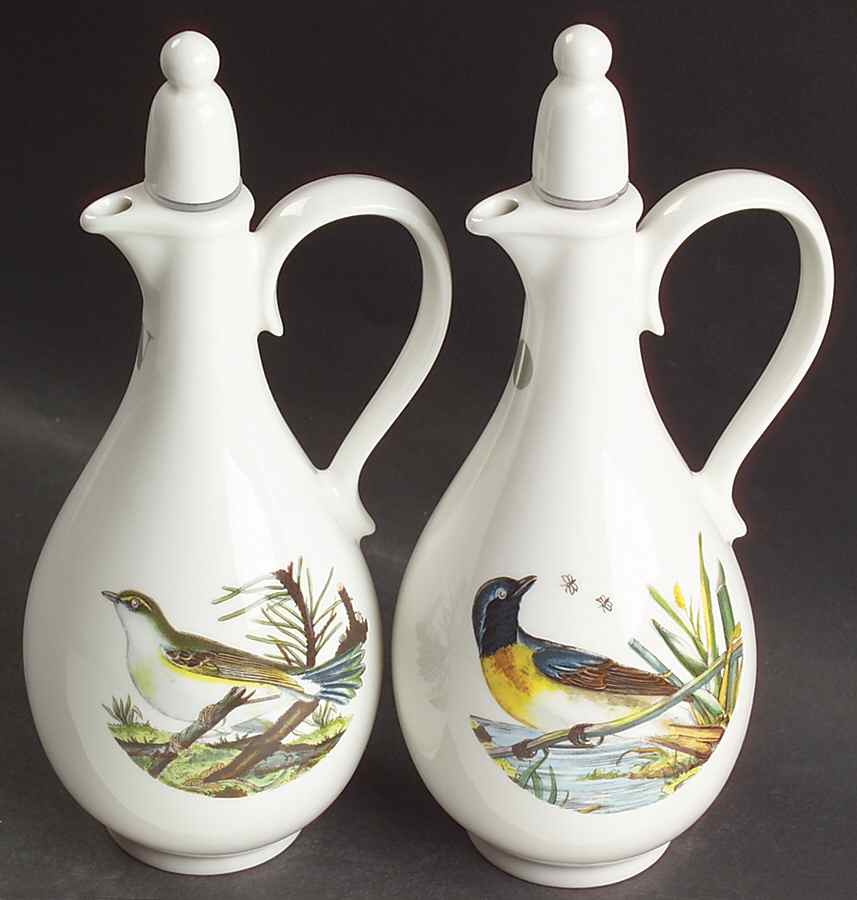 Birds of Britain Handled Vinegar and Oil with Stoppers by Portmeirion-1