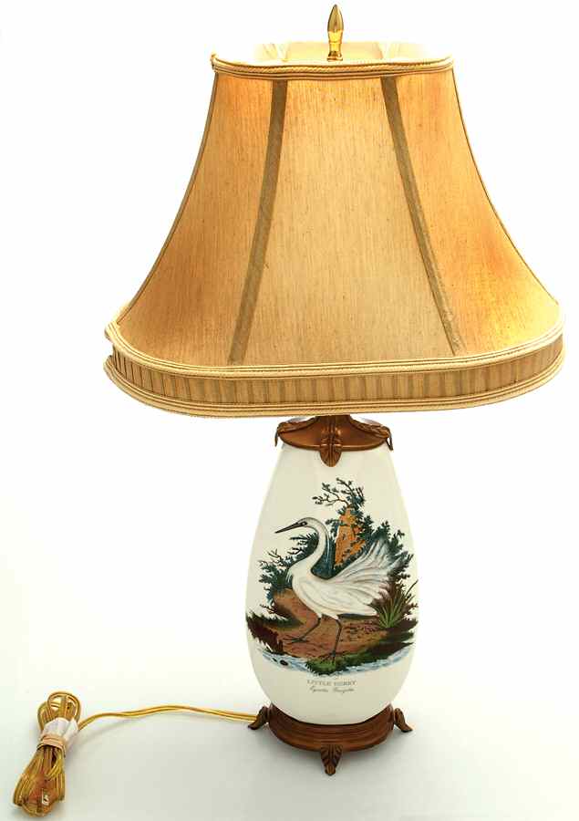 Birds of Britain Tulip Vase Lamp & Shade by Portmeirion-1