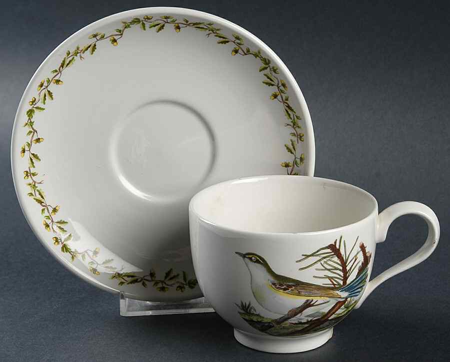 Birds of Britain Traditional Footed Cup & Saucer Set by Portmeirion-1