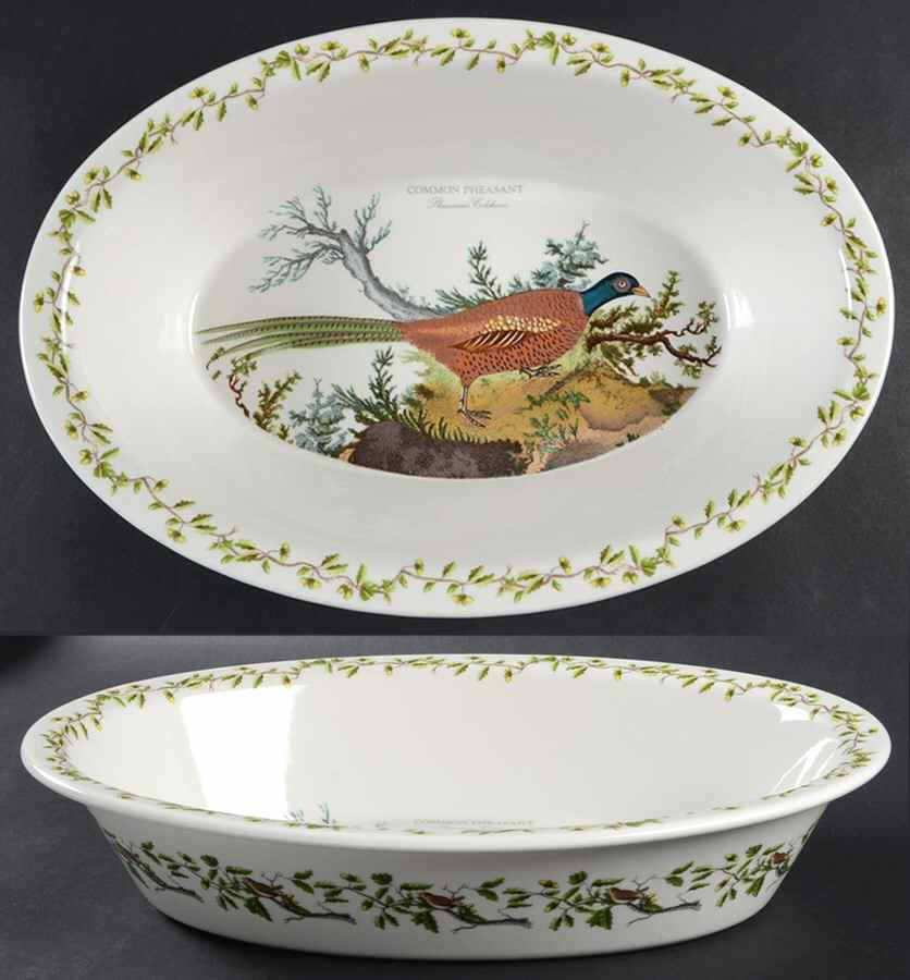 Birds of Britain 13" Oval Pie Baker by Portmeirion-1