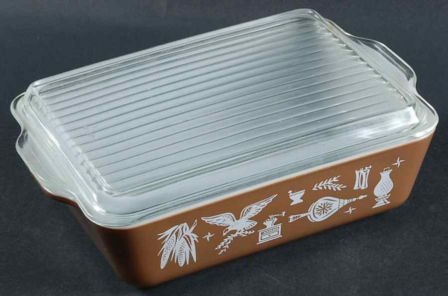 Early American Large Refrigerator Jar & Lid by Pyrex-1