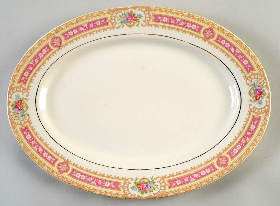 PCP116 11" Oval Serving Platter by Paden City-1