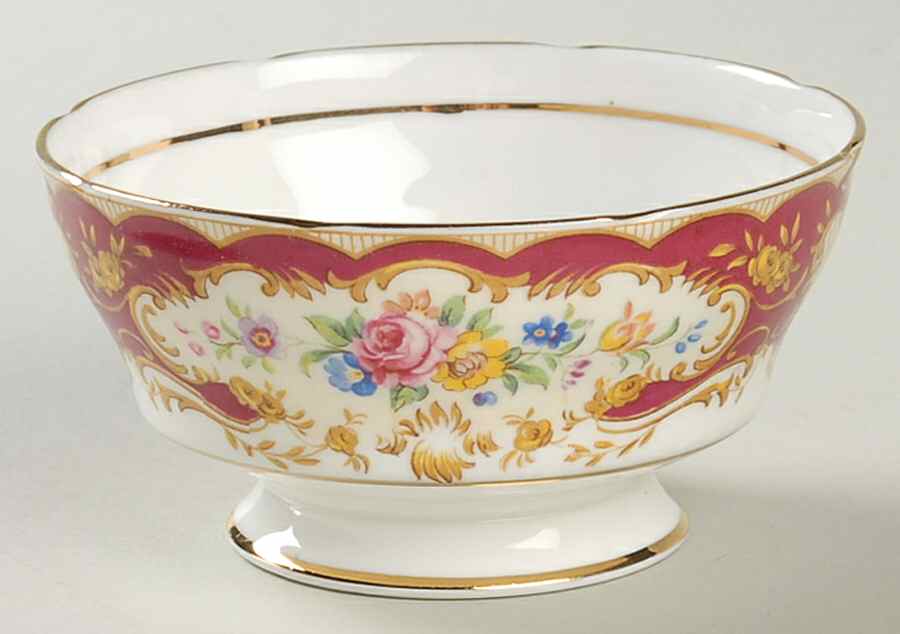 Pompadour Red Mini Open Sugar Bowl by Paragon-1