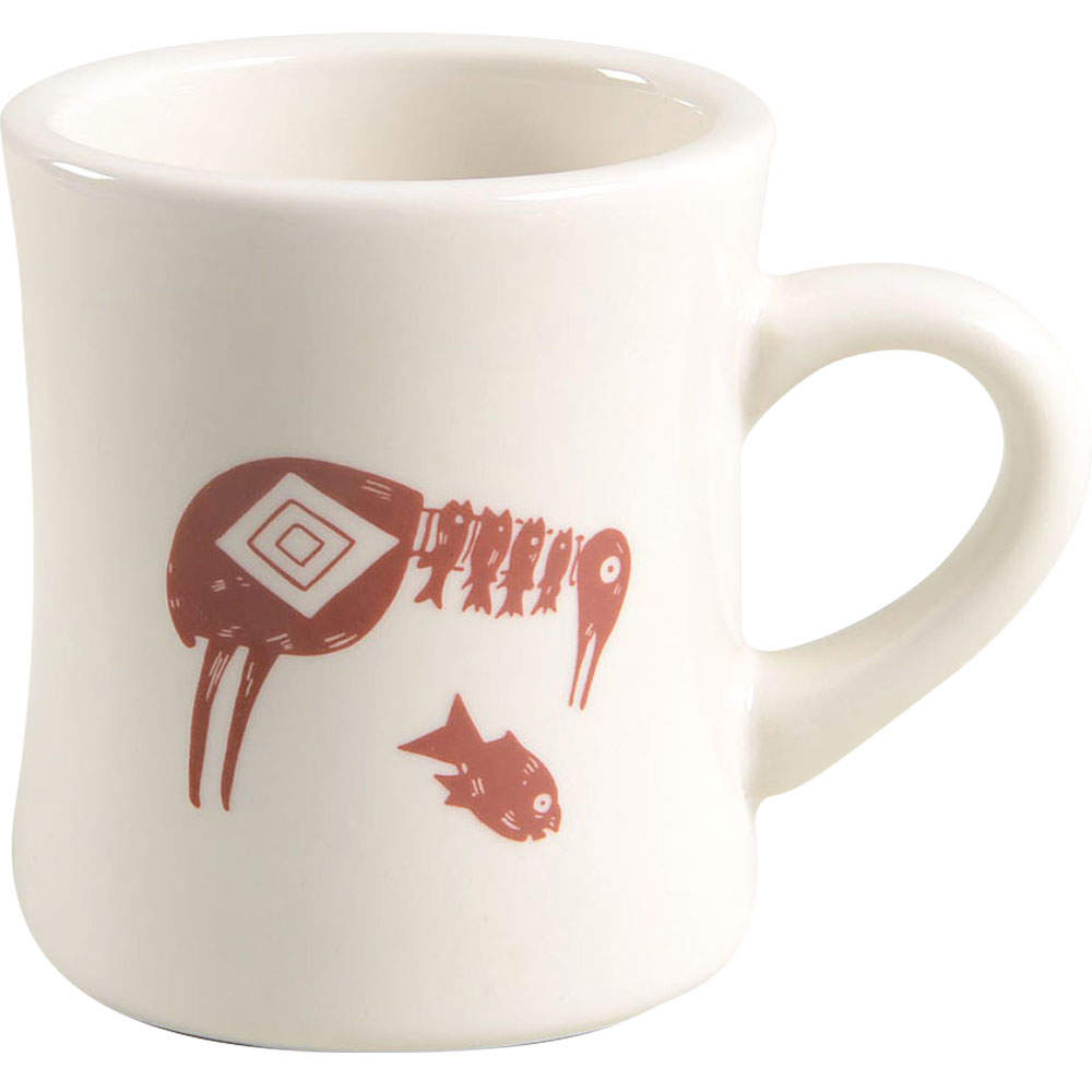 Ancient Mimbreno Indian-Burgundy (Replica) Cafe Mug by Pipestone-1