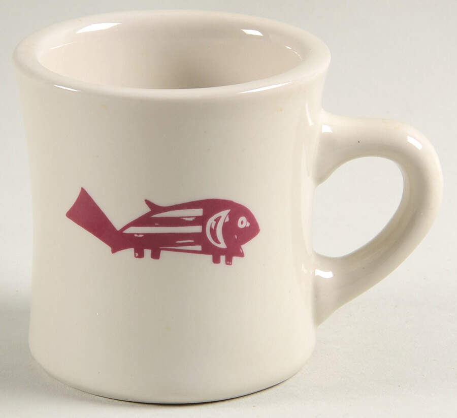 Ancient Mimbreno Indian-Burgundy (Replica) Cafe Mug by Pipestone-1