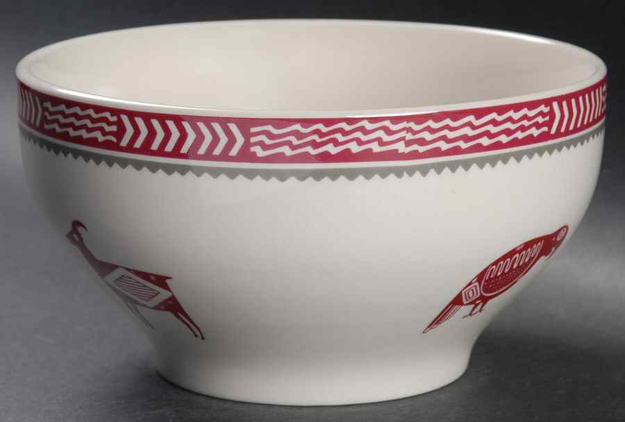 Ancient Mimbreno Indian-Burgundy (Replica) 1.25 Quart Menudo Bowl by Pipestone-1
