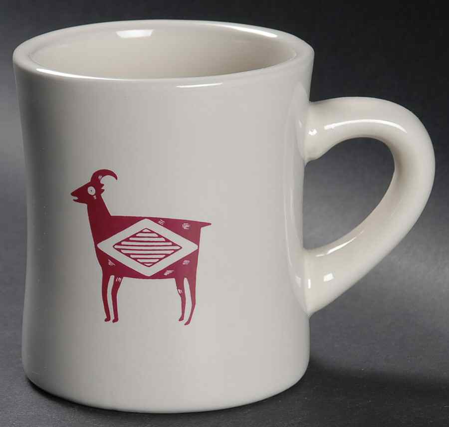 Ancient Mimbreno Indian-Burgundy (Replica) Cafe Mug by Pipestone-1