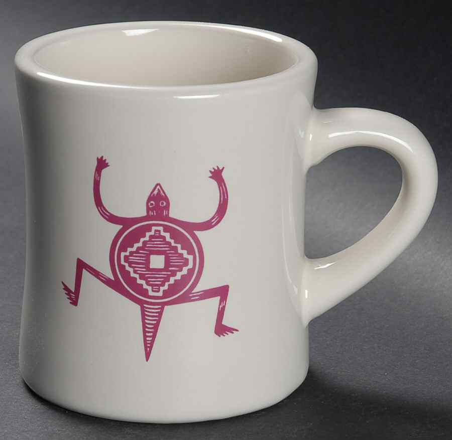 Ancient Mimbreno Indian-Burgundy (Replica) Cafe Mug by Pipestone-1