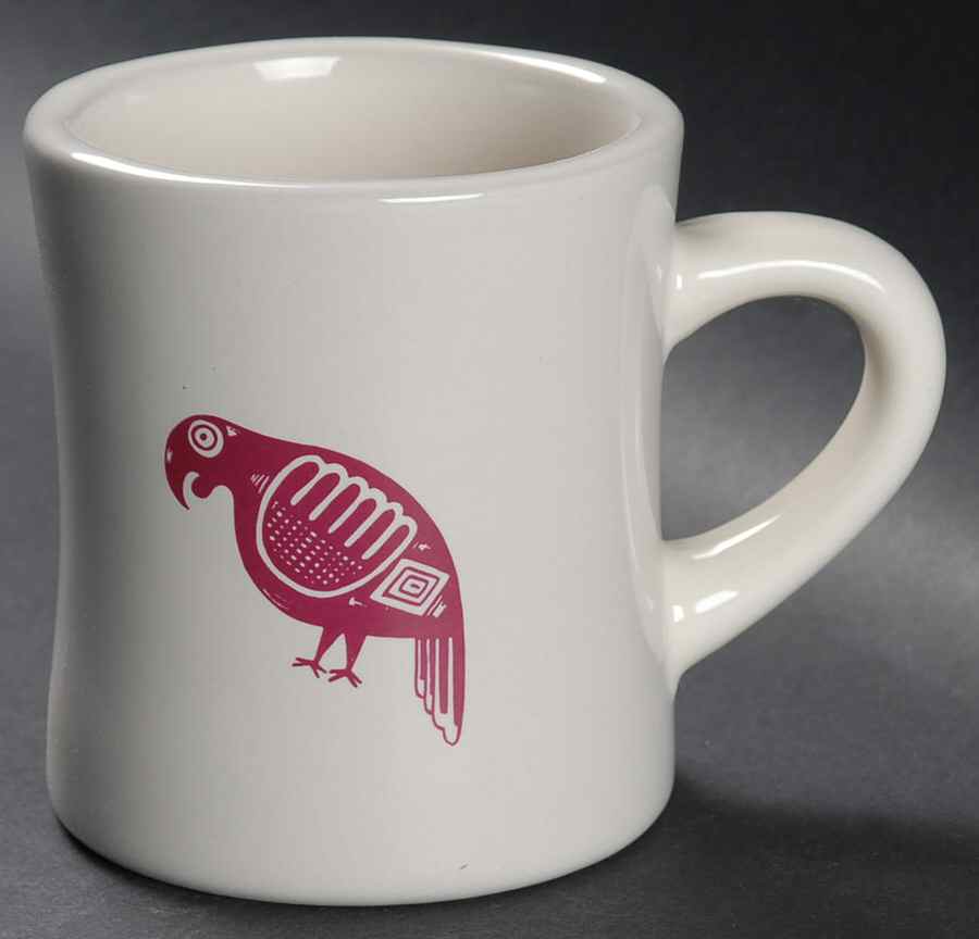 Ancient Mimbreno Indian-Burgundy (Replica) Cafe Mug by Pipestone-1
