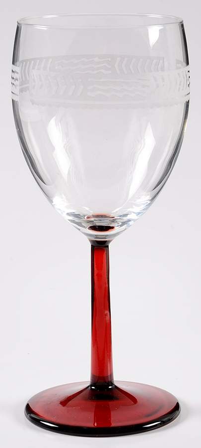Ancient Mimbreno Indian-Burgundy (Replica) 10 Oz Glassware Goblet by Pipestone-1