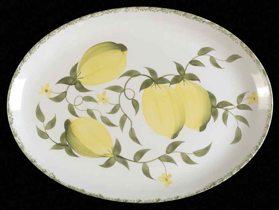 Lemon Grove 15" Oval Serving Platter by Portmeirion-1
