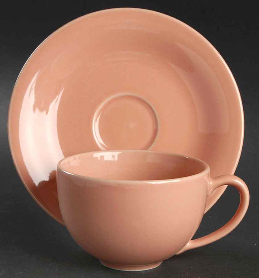 Colors Flat Cup & Saucer Set by Pottery Barn China-1