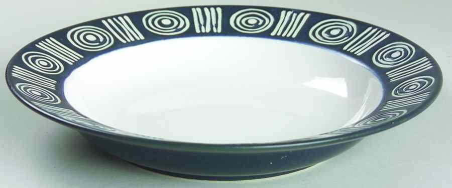 Bongo (Blue) Rim Soup Bowl by Pottery Barn China-1