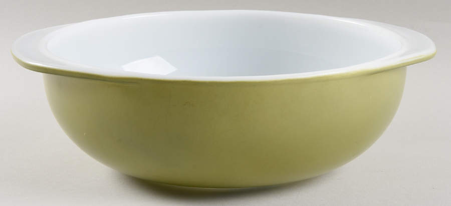 Verde (Green) 2 Qt Round Covered Casserole No Lid by Pyrex-1