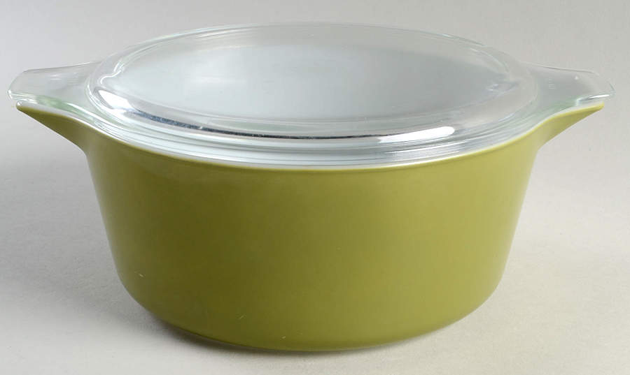 Verde (Green) 2.5 Qt Round Covered Casserole by Pyrex-1