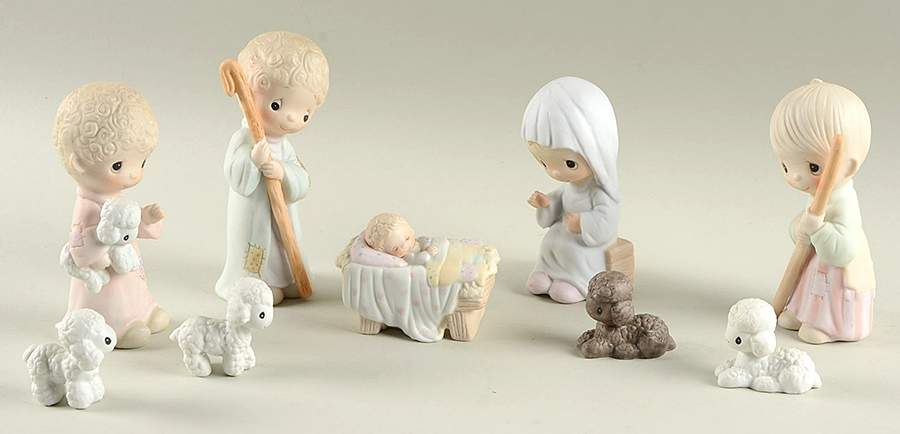 Come Let Us Adore Him-Nativity No Mark-9 Pc Boxed Nativity Set - With Box, No Trademark by Precious Moments-1