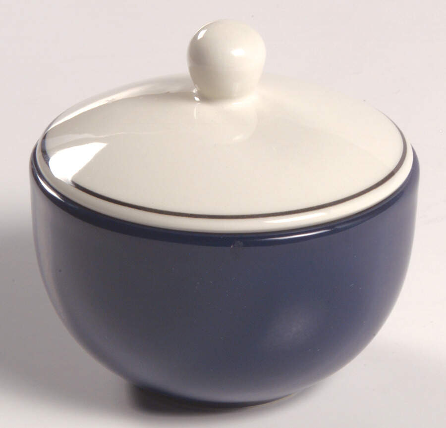 Normandy Blue Sugar Bowl & Lid by Pagnossin-1