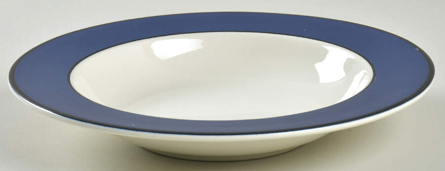 Normandy Blue Rim Soup Bowl by Pagnossin-1