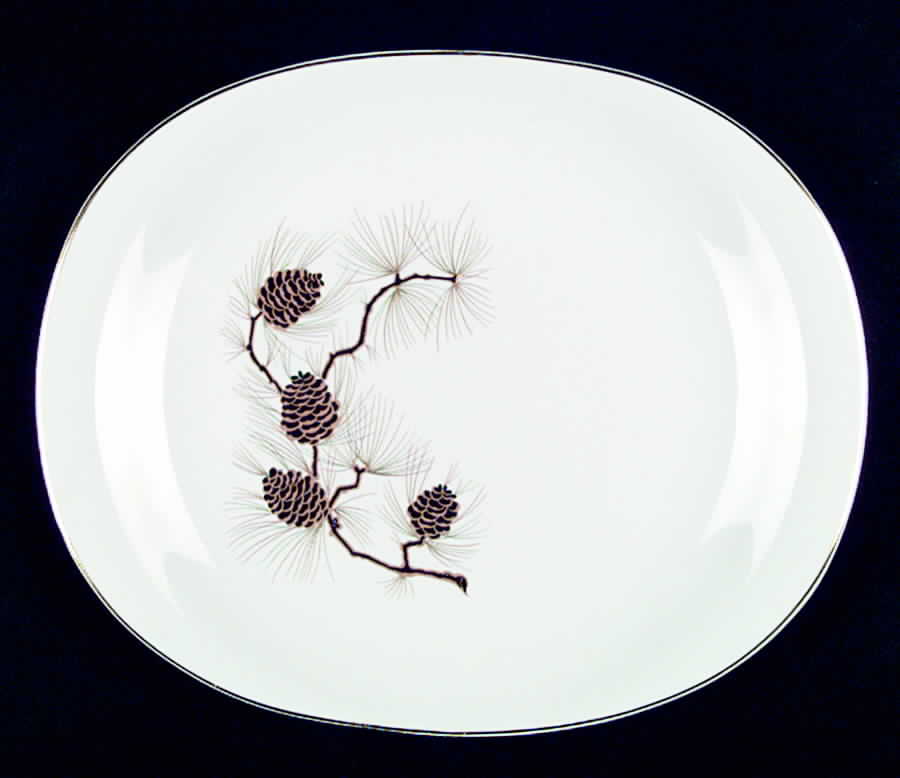 PCP120 11" Oval Serving Platter by Paden City-1