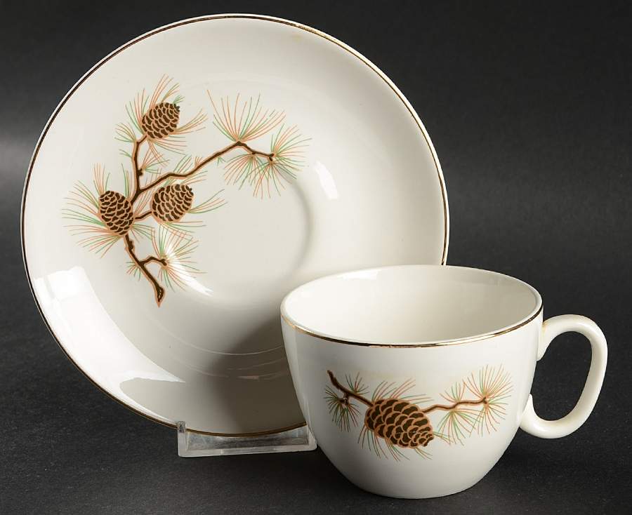 PCP120 Flat Cup & Saucer Set by Paden City-1
