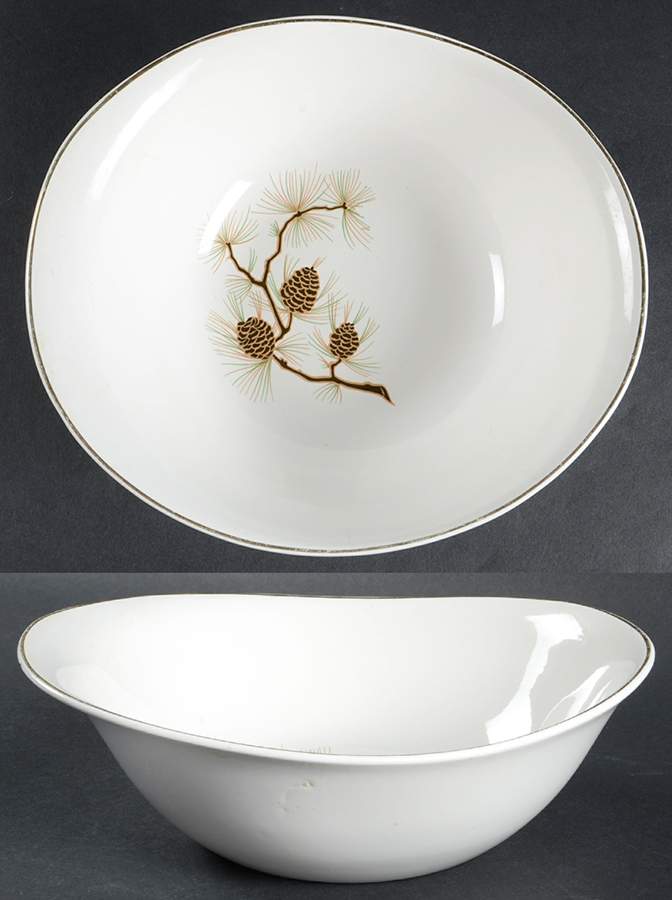 PCP120 8" Oval Vegetable Bowl by Paden City-1