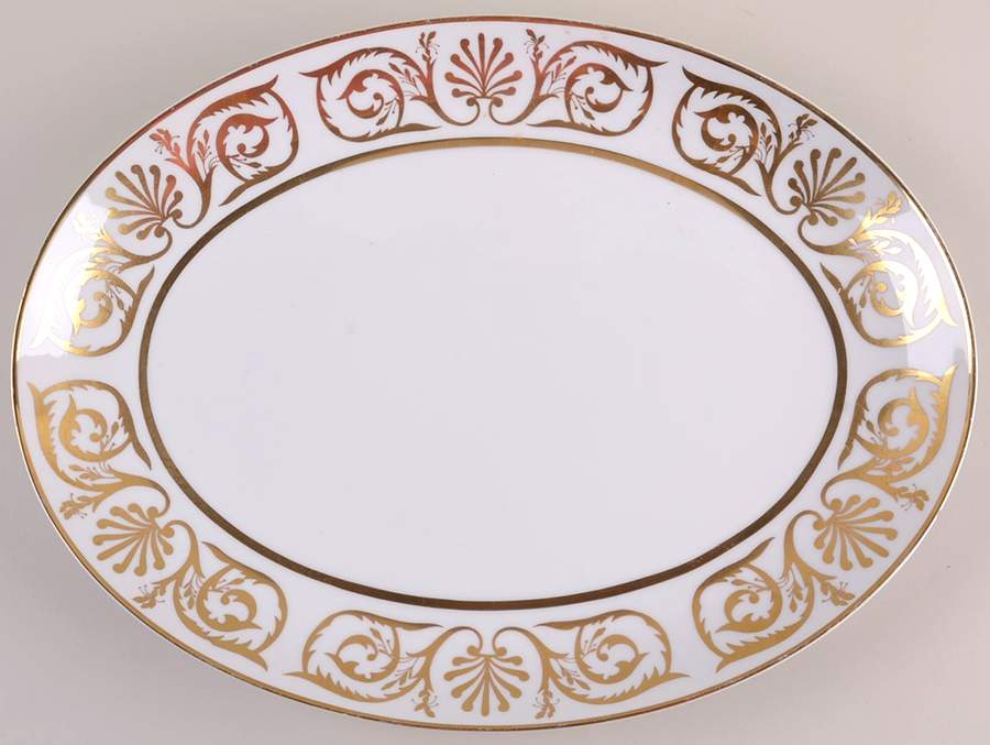 Anthemion 16" Oval Serving Platter by Palazzo (Japan)-1