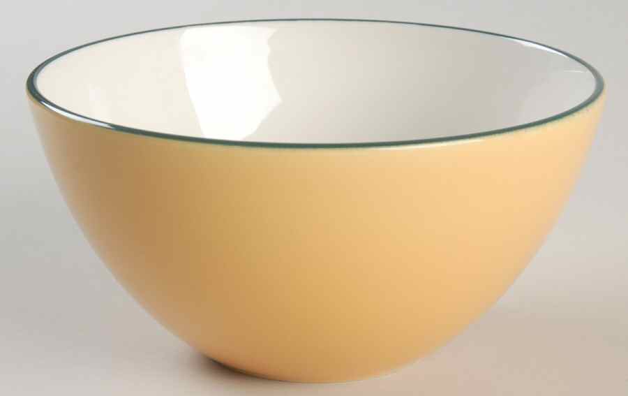 Spa Orange (Green Trim and Verge) Coupe Cereal Bowl by Pagnossin-1
