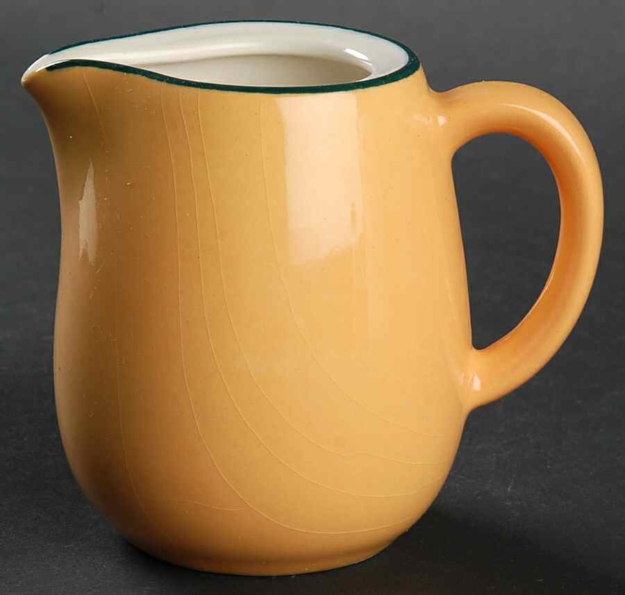 Spa Orange (Green Trim and Verge) Creamer by Pagnossin-1