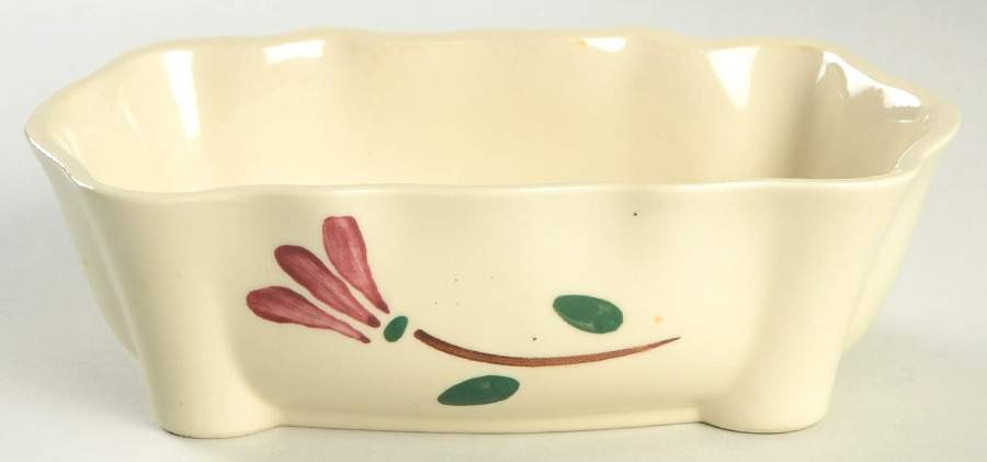 Ivy Red Blossom 8" Rectangular Planter by Purinton-1