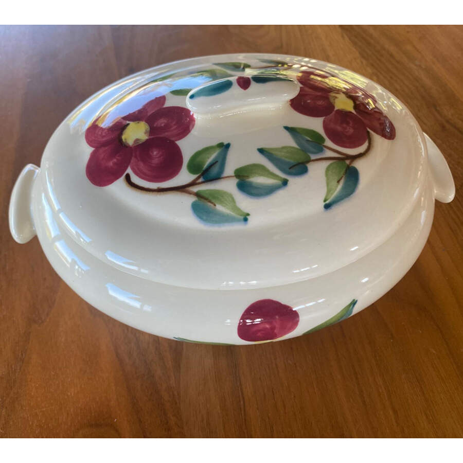 Mountain Rose Oval Covered Vegetable by Purinton-1