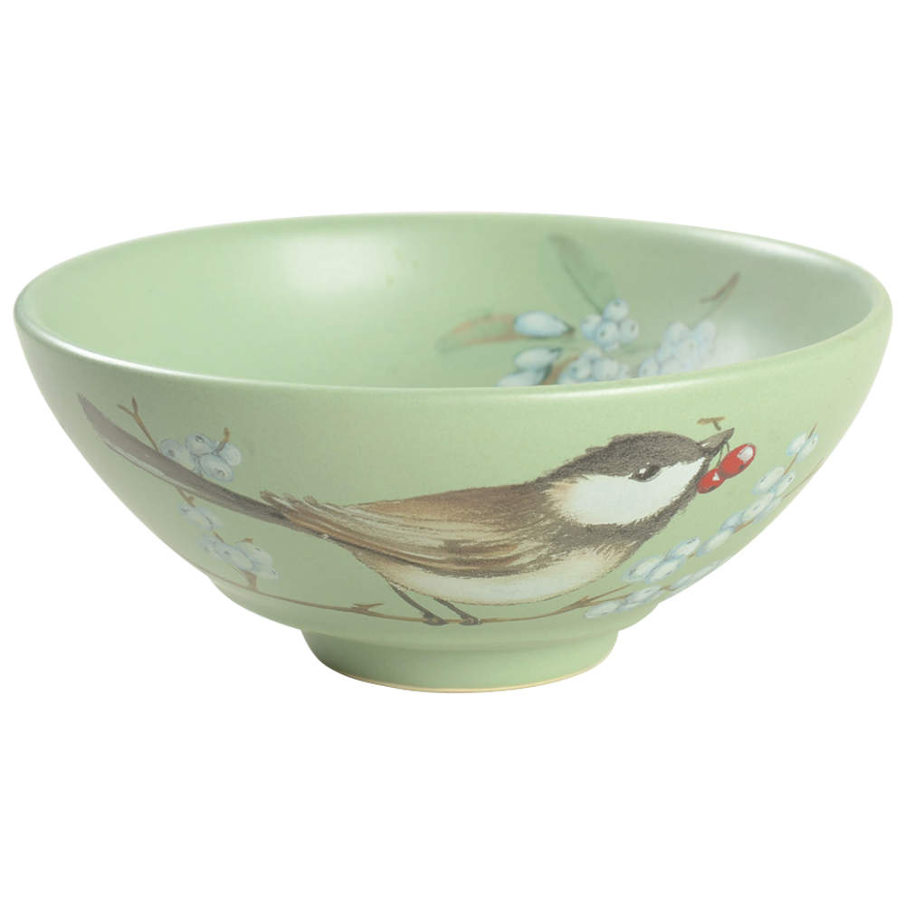 Winterwood Green Dessert Bowl by Pfaltzgraff-1