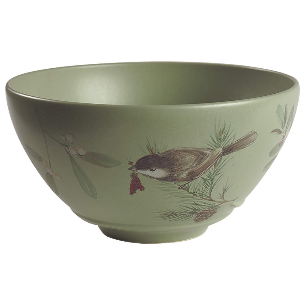 Winterwood Green 9" Salad Serving Bowl by Pfaltzgraff-1
