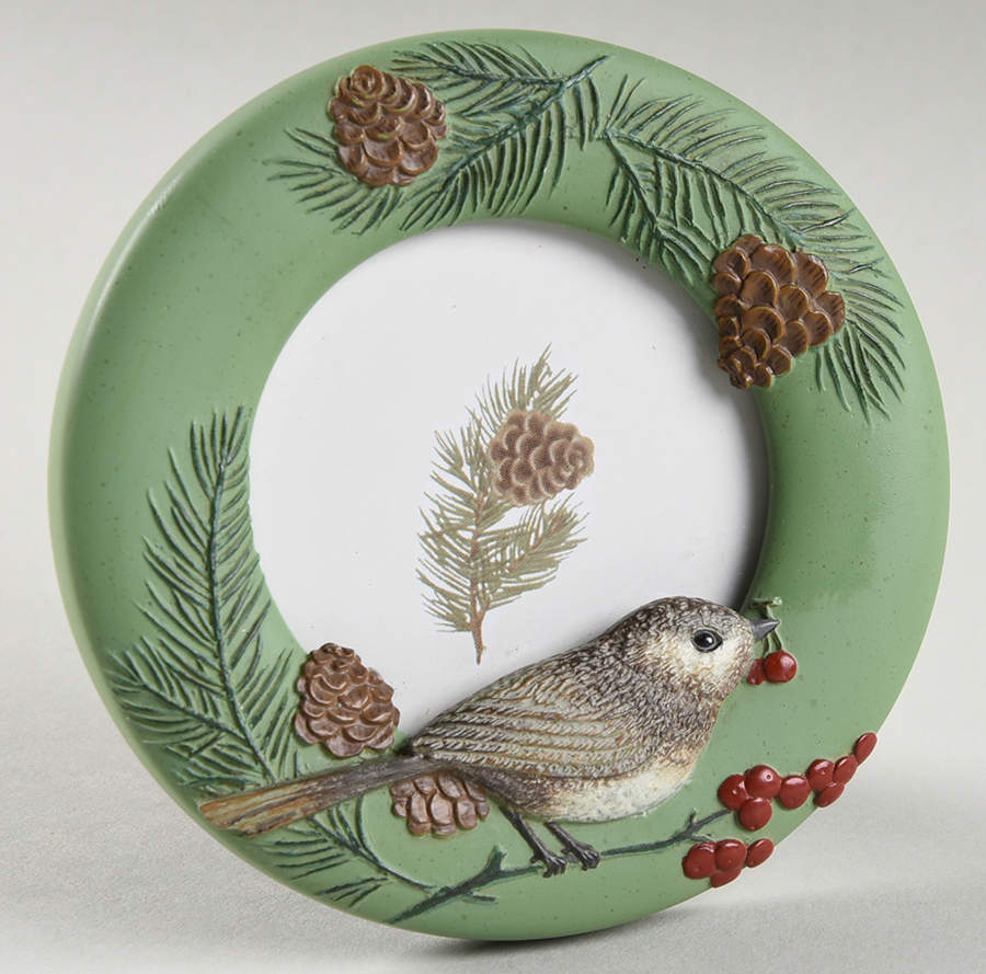 Winterwood Green Round Mini Frame by Pfaltzgraff-1