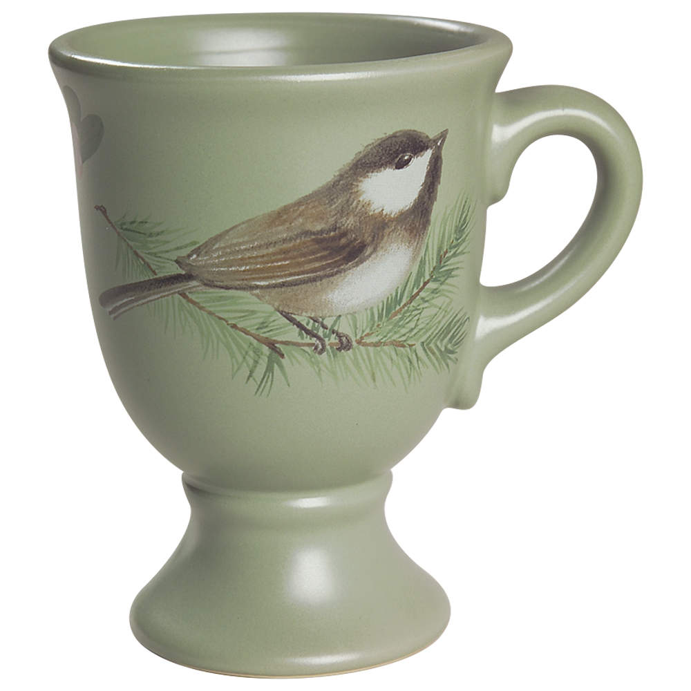 Winterwood Green Footed Mug by Pfaltzgraff-1