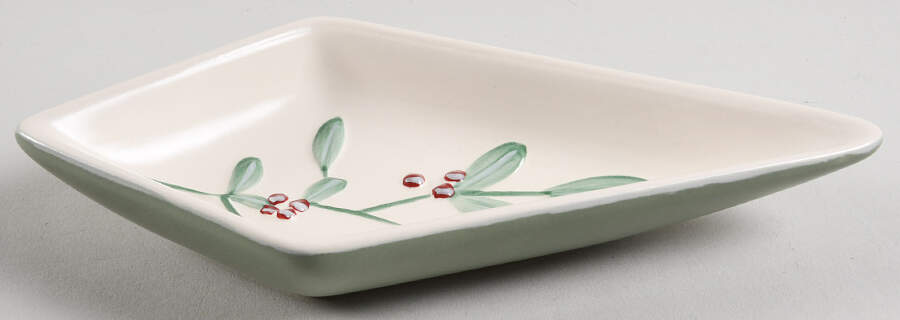 Winterwood Green Individual Section Star Shaped Dish by Pfaltzgraff-1