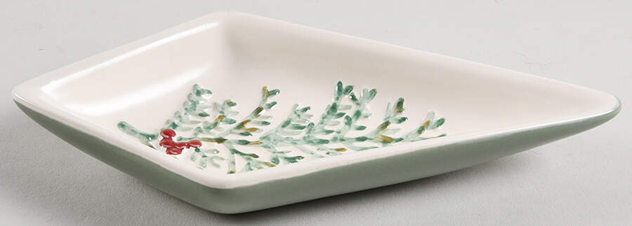 Winterwood Green Individual Section Star Shaped Dish by Pfaltzgraff-1