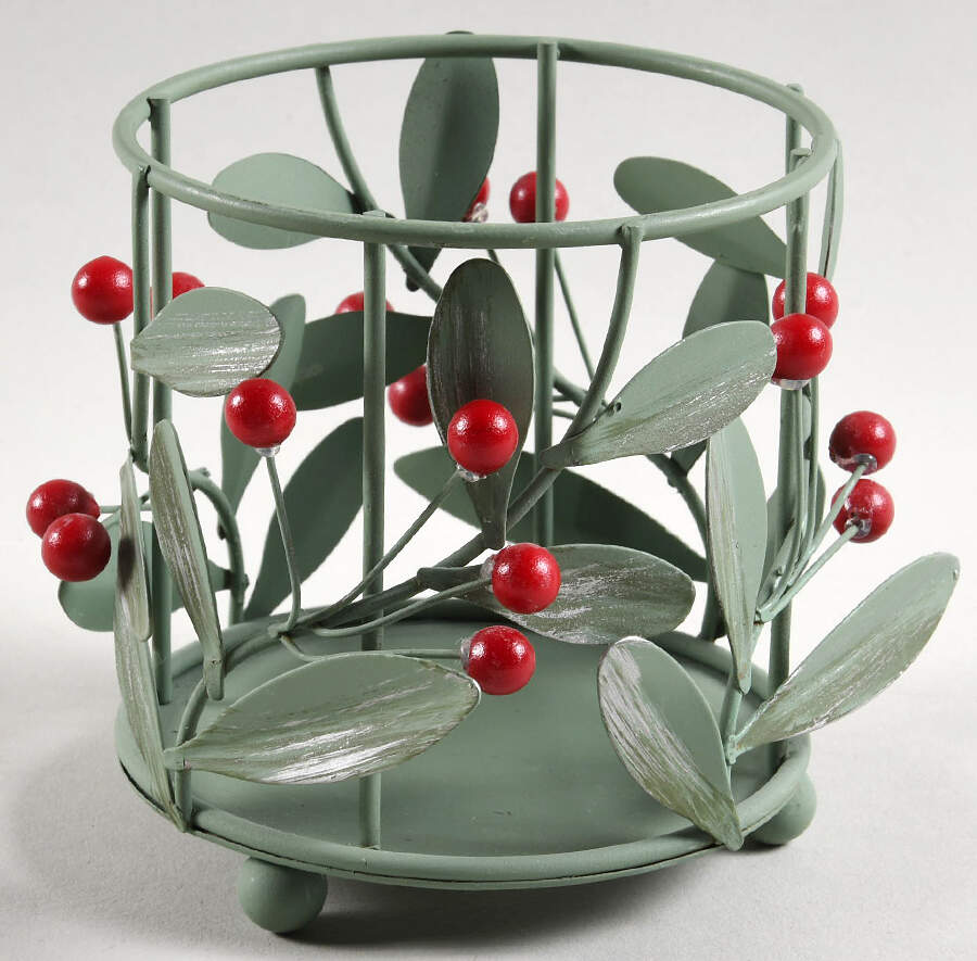 Winterwood Green Metal Votive Candleholder by Pfaltzgraff-1