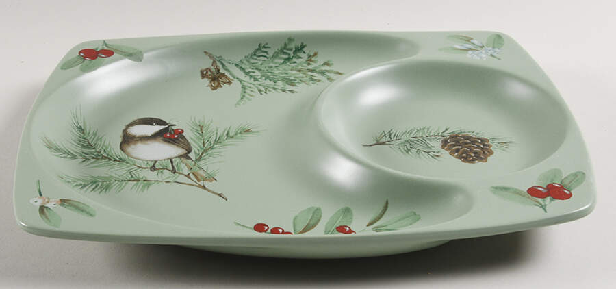 Winterwood Green Snack Plate by Pfaltzgraff-1