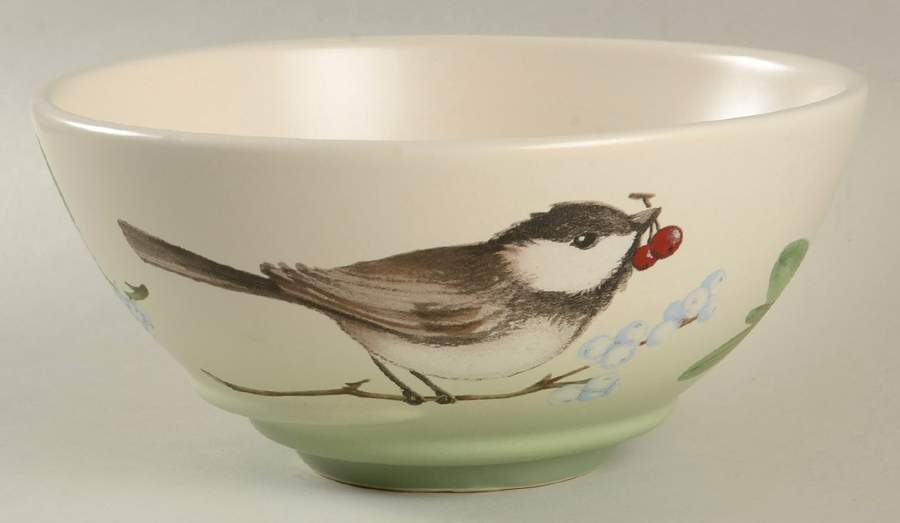 Winterwood Green Soup/Cereal Bowl by Pfaltzgraff-1