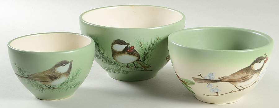 Winterwood Green Mini Prep Bowl - Set of 3 by Pfaltzgraff-1