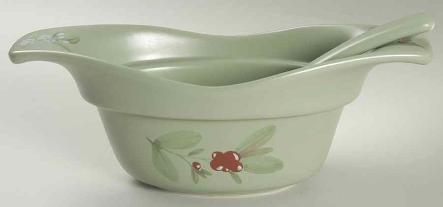 Winterwood Green Gravy Server W/Ladle by Pfaltzgraff-1
