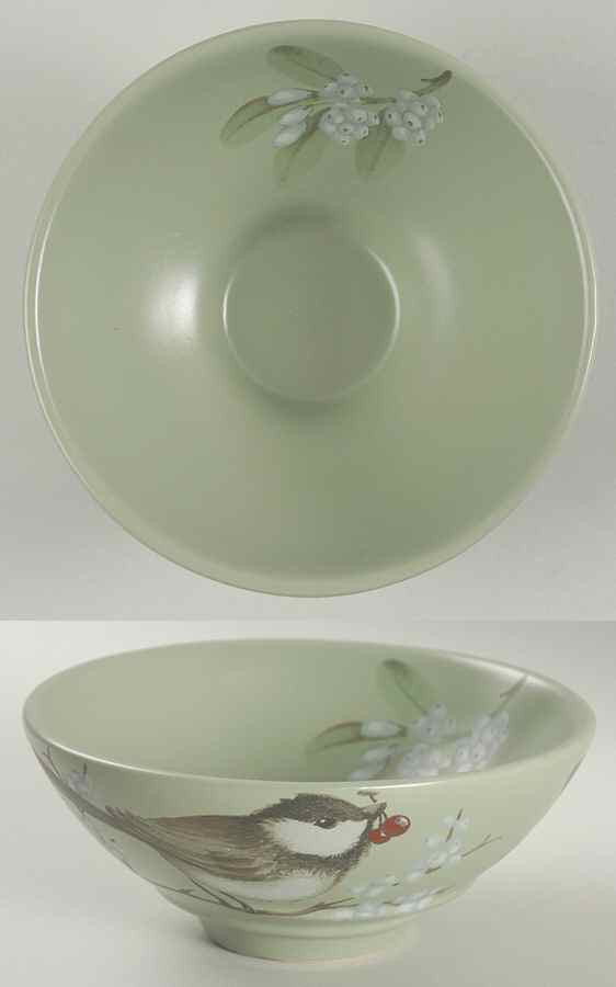Winterwood Green Dessert Bowl by Pfaltzgraff-1