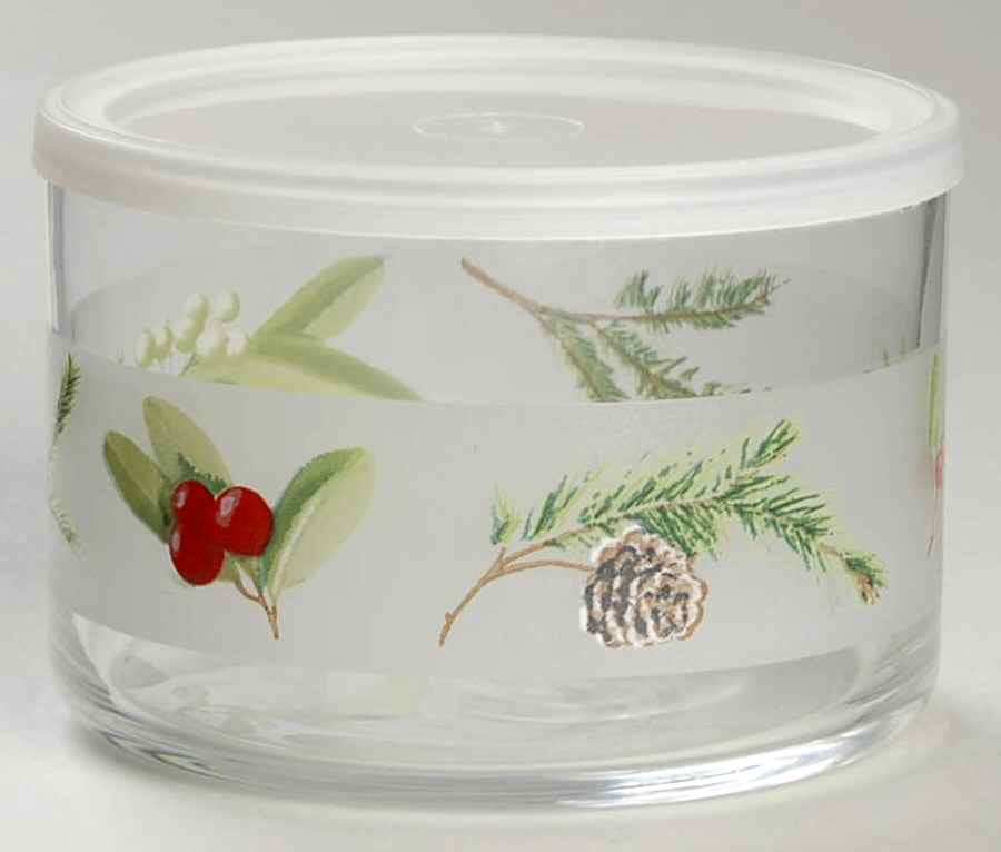 Winterwood Green Small Glassware Storage Jar & Lid by Pfaltzgraff-1