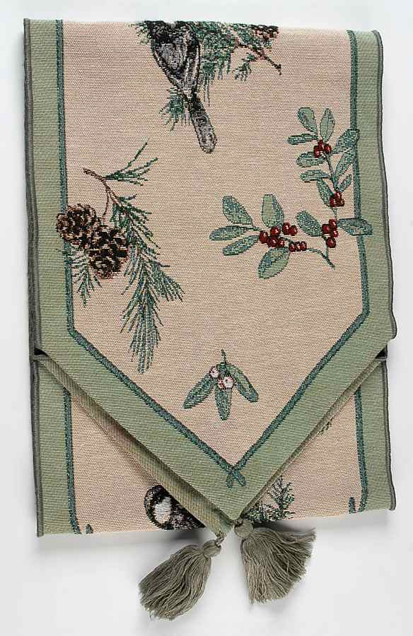Winterwood Green Table Runner-Cloth 12" X 70" by Pfaltzgraff-1