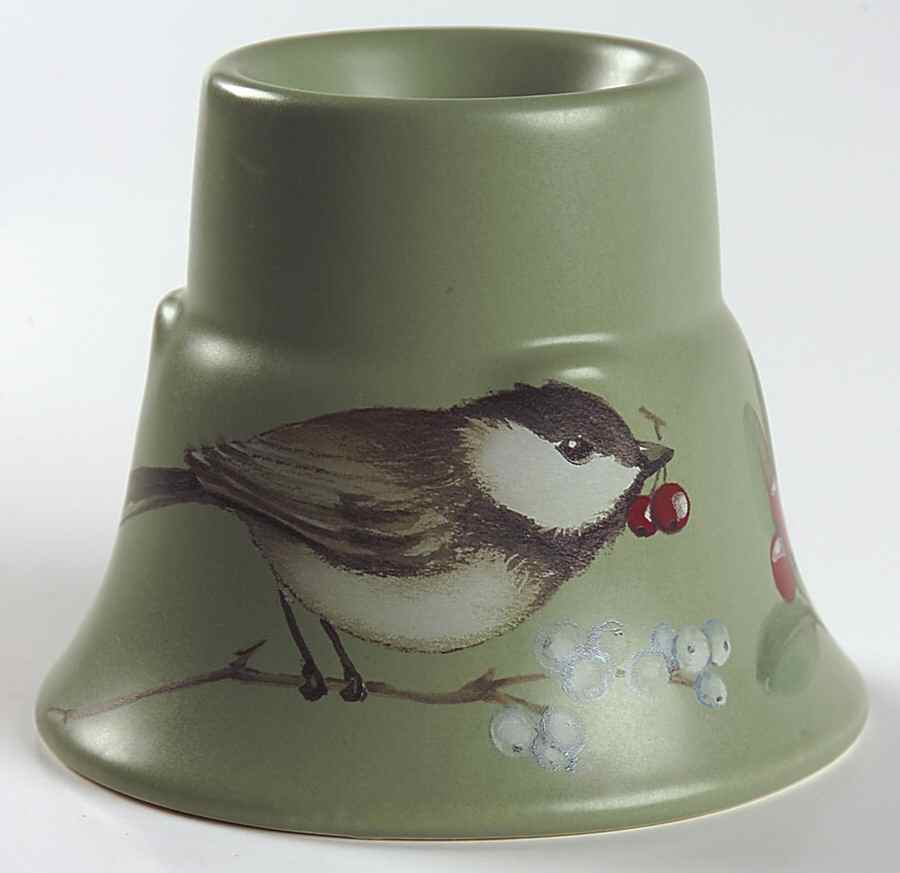 Winterwood Green Hurricane Lamp No Globe by Pfaltzgraff-1