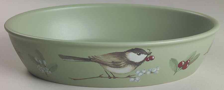 Winterwood Green 10" Oval Baker by Pfaltzgraff-1